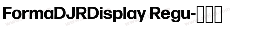 FormaDJRDisplay Regu字体转换